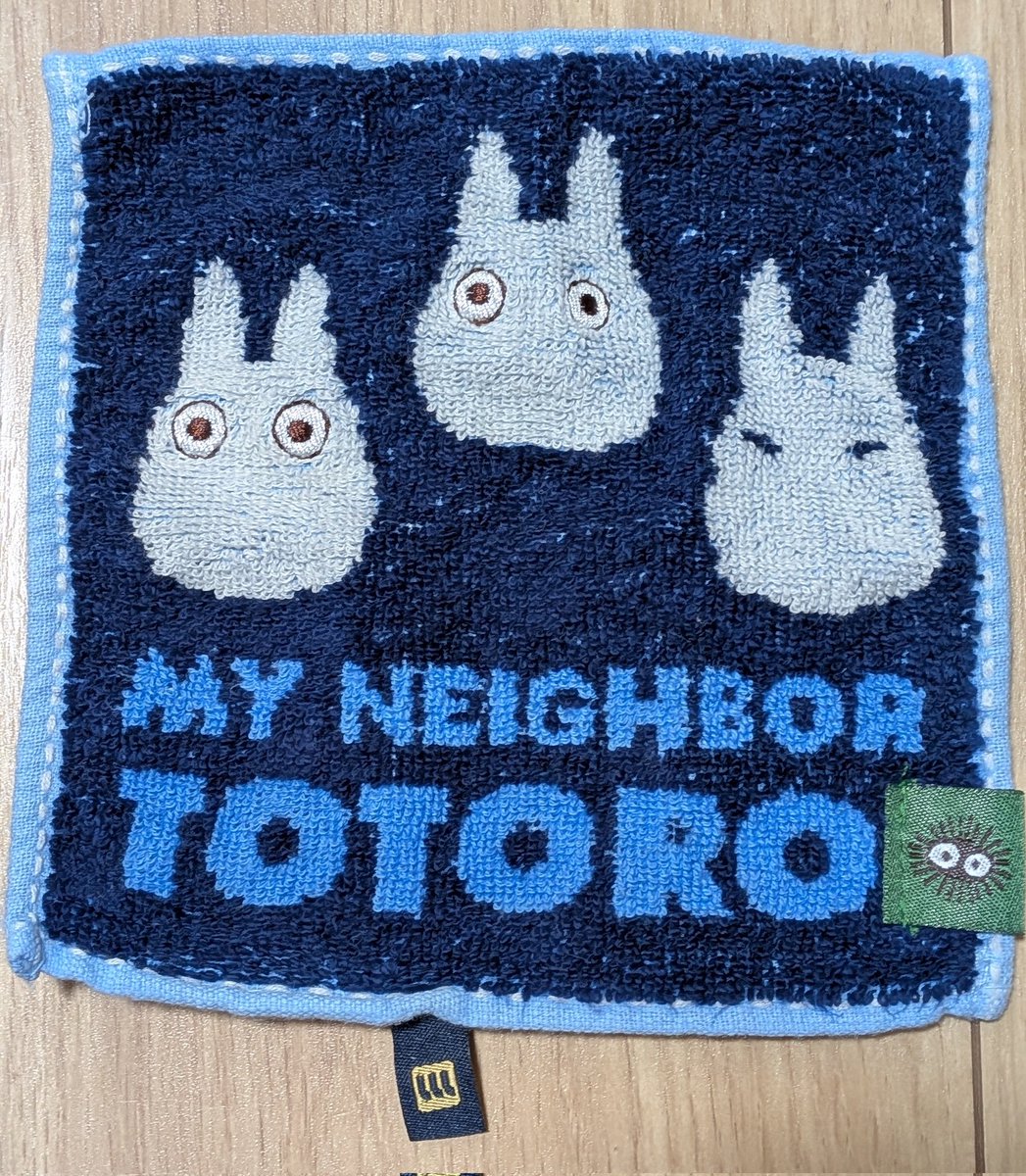 こんな歯のキャラクターのハンカチタオルあったか…？？っておもって全開にしてみたらトトロだったんだけど、もう歯のキャラクターにしか見えなくなっちゃった…。