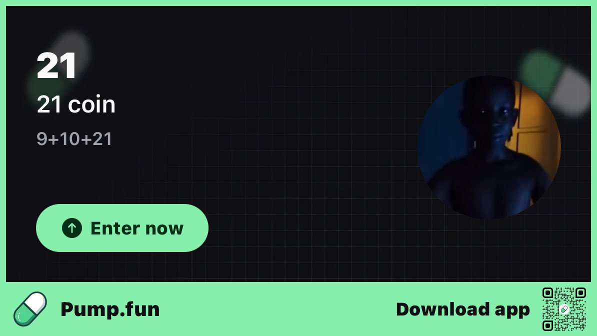 About to go live! 
 
#21coin

join.pump.fun/HSag/4eisw6ze