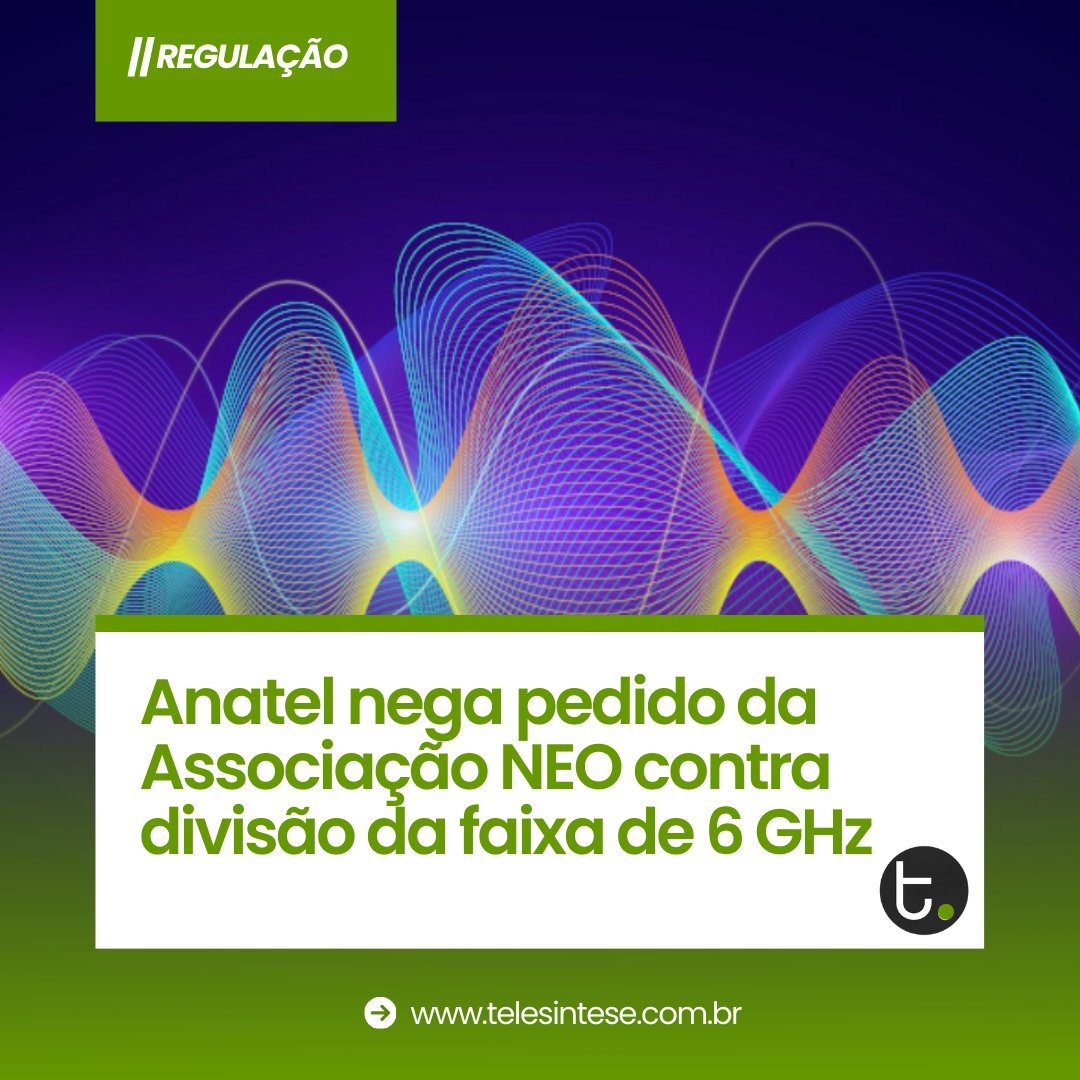 telesintese's tweet image. 📡 Anatel nega pedido da Associação NEO e mantém a divisão da faixa de 6 GHz entre Wi-Fi e IMT. Conselho valida decisão e afasta reabertura do mérito regulatório. #Anatel #6GHz #PDFF

👉🏻 Saiba mais em nosso Site: telesintese.com.br/anatel-nega-pe…