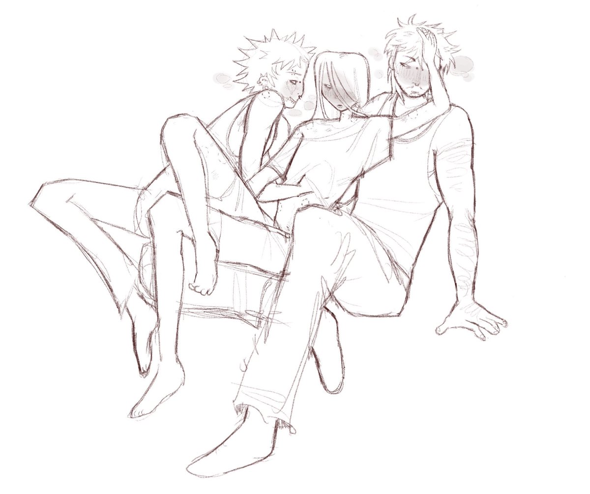 (!!suggestive!!) finally found my pencil and i had to celebrate with some dabishigahaul…overdabiraki? ship name pending. #mhafanart #overhaul #dabi #shigaraki