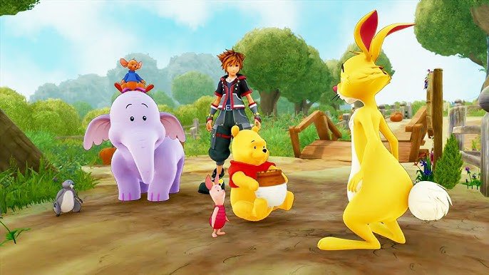 MasterLeytrx's tweet photo. Kingdom Hearts is great because both of these screenshots are from the same video game https://t.co/Nj9wXBu9Gl