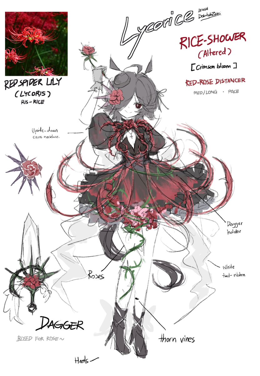 Kanzaki_draw_'s tweet image. Lycorice’s Race-wear Concept Design.

Her lore in link below ⬇️
