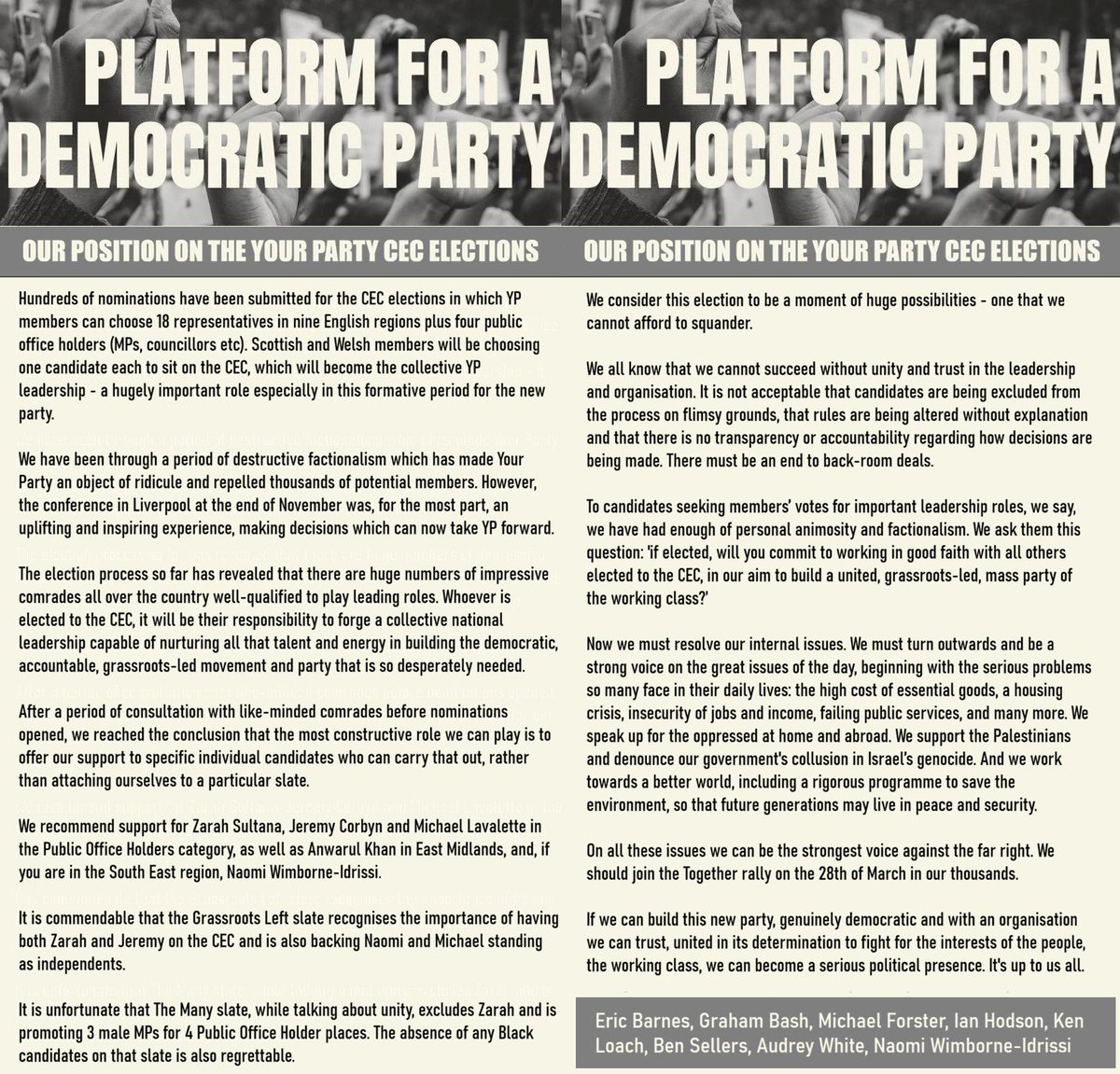 Platform for a Democratic Party tweet media