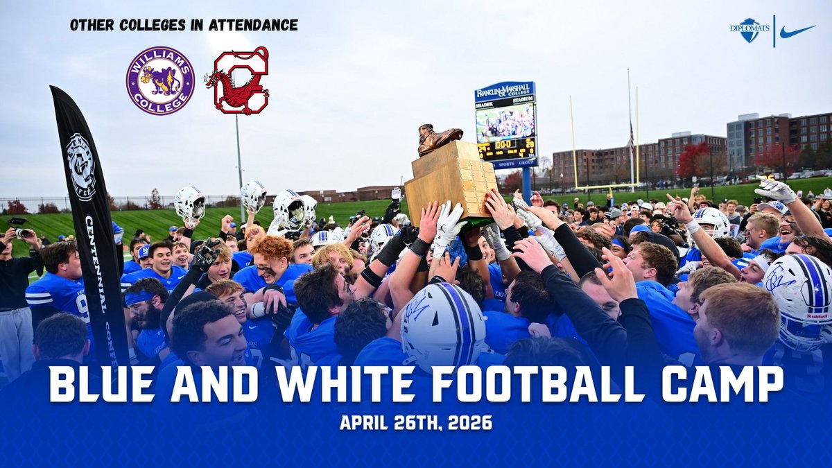 Come camp with the Centennial Conference Champs and get evaluated by college coaches in Lancaster!

📍 Sunday, April 26th 

Register:blueandwhitefootballcamps.com/one-day-camps.…