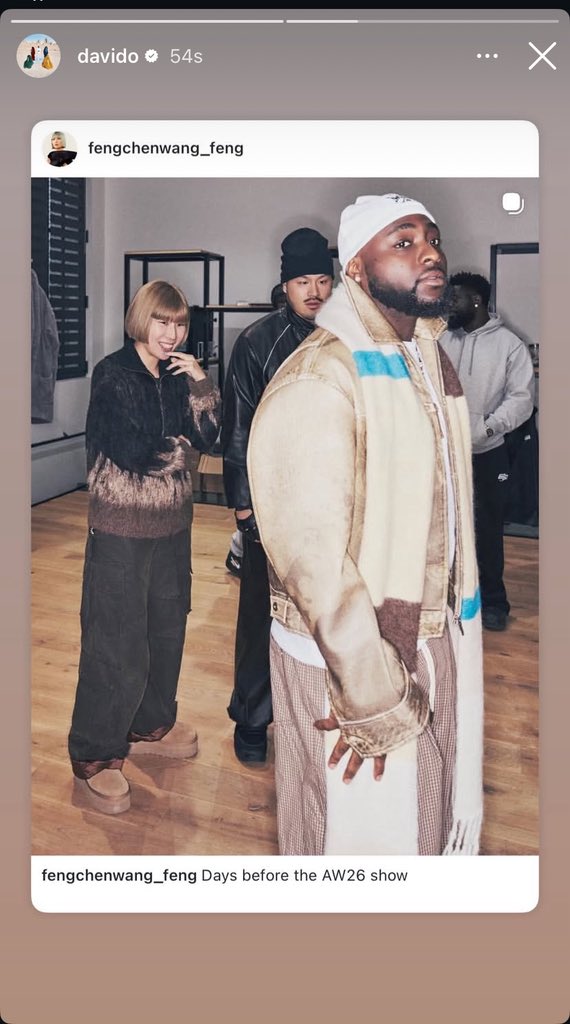 Davido via IG story 🚀
