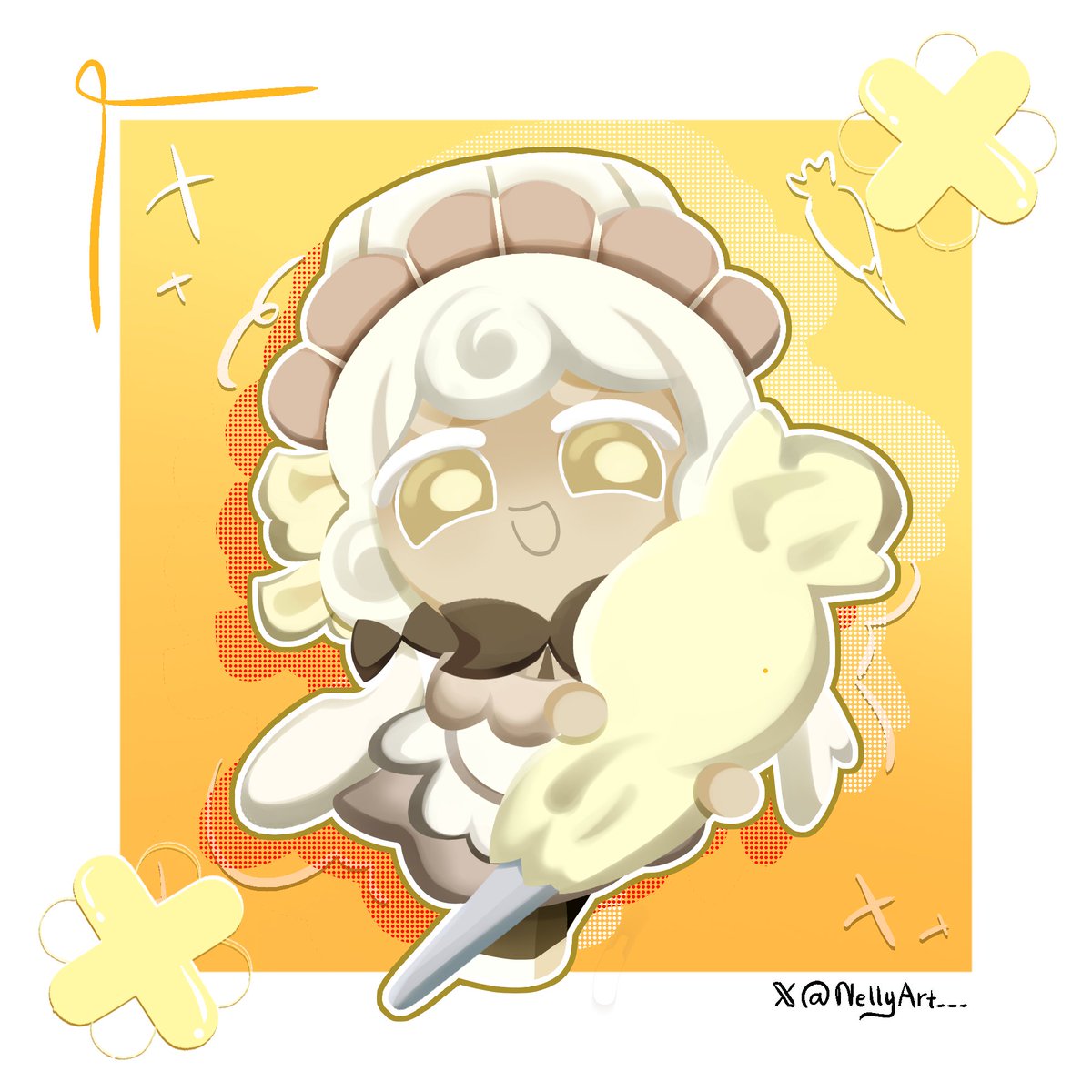 NellyArt___'s tweet image. Angel Chiffon Cookie/엔젤시폰맛 쿠키
#cookierunovenbreak #cookierun