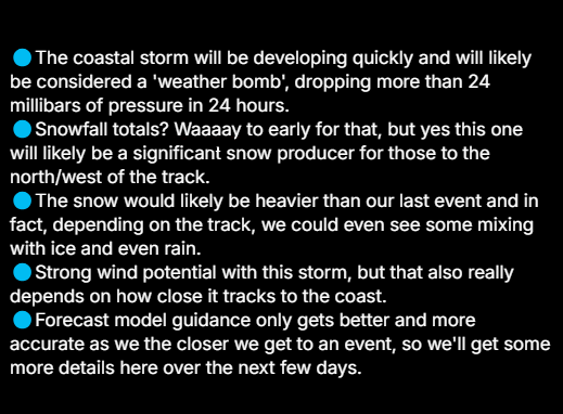 Lots of buzz about yet another Sunday into Monday storm. And yes, while it's still a long way out, it's looking more and more likely that parts of the Maritimes may  be digging out again early next week. Here's what we know... and what we don't know.  
#nsstorm #nbstorm