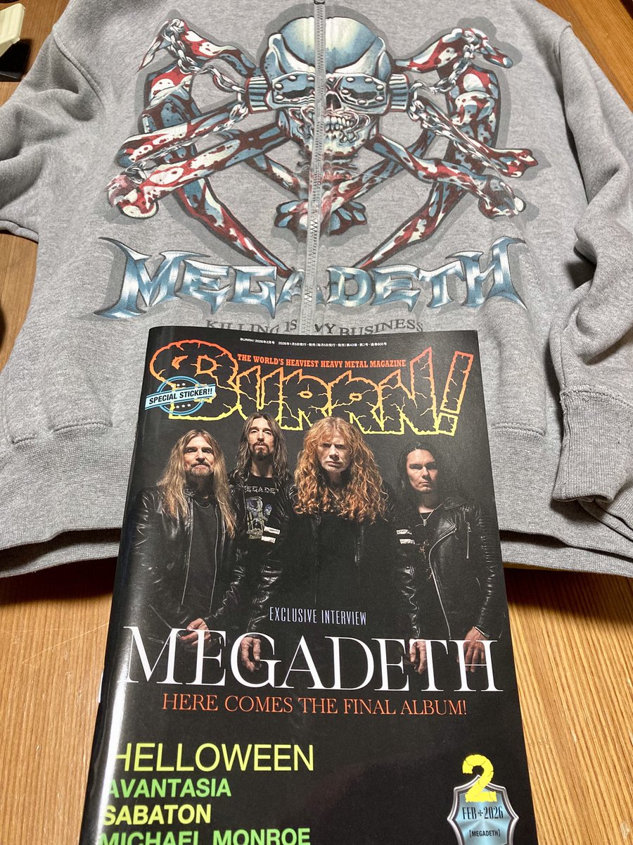 BL5D_GT_spec_B's tweet photo. Megadethの最新作にして最終作☠️
スラッシーで攻撃的💥
90年代初頭を彷彿とさせる楽曲たち🎵
デイヴのドスの効いたVoとギターリフ。テームによる演奏はテクニカル。かつて在籍したマーティみたいな湿り気のある音使いもあり絶品😋
ジェイムズとダークによる洗練されたリズム隊は重く硬質。
#bl5np https://t.co/GoKC24AwqS