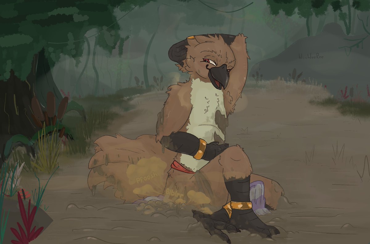 Space wild photographer captured a sight of humble stinky avian @dirtybirdbutt cooling off in the dirt