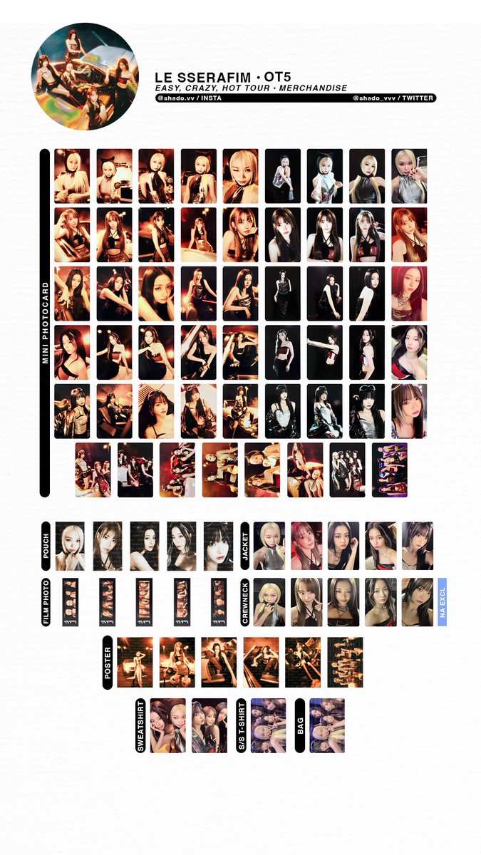280126 - LE SSERAFIM - 2025 EASY CRAZY HOT Tour - OT5 merchandise
