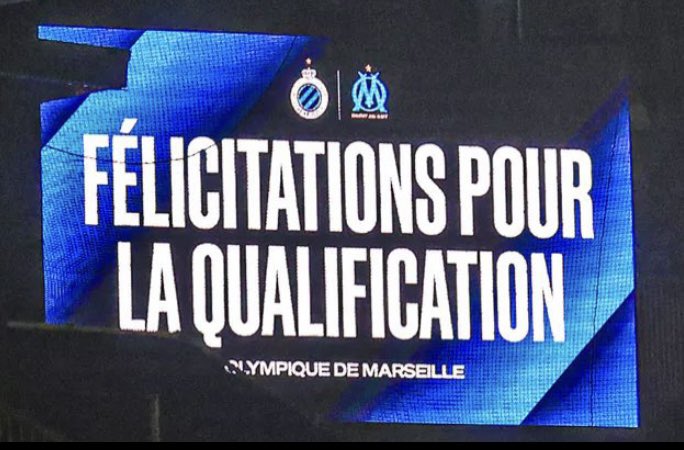 Ow no, not qualified. Wonderful humor there in Bruges.
#CLUOM #UCL #Marseille #OM #ClubBrugge