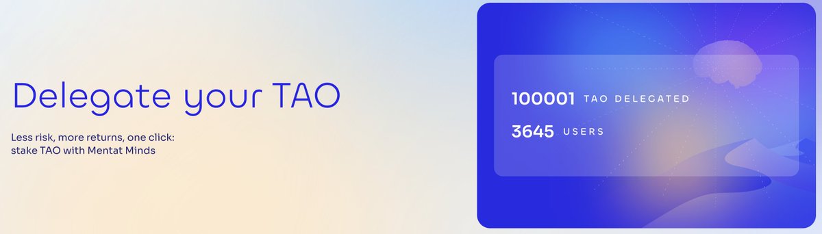 barbiercha's tweet photo. Milestone unlocked: 100,000 TAO under management 🚀

@MentatMinds now provides institutions and funds with direct access to TAO, subnets, and optimized staking strategies.

If you’re exploring Bittensor from a B2B perspective, feel free to DM!

#Bittensor #TAO #InstitutionalCrypto #Staking
