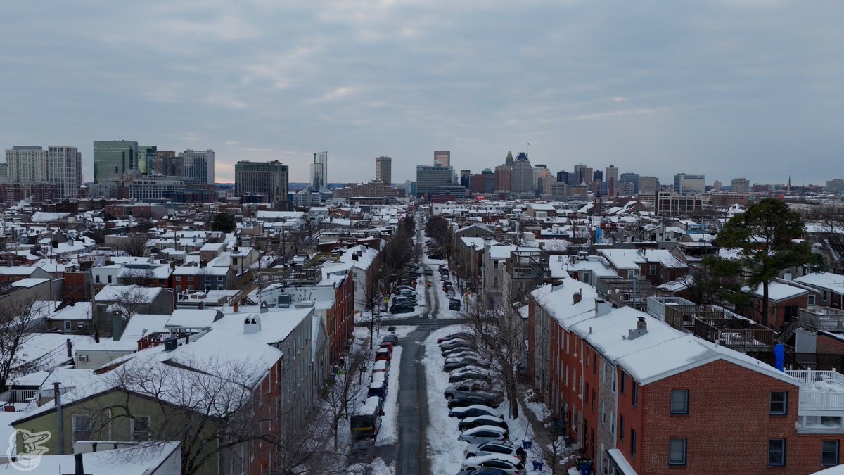 Bird's eye view of our snowy city ❄️