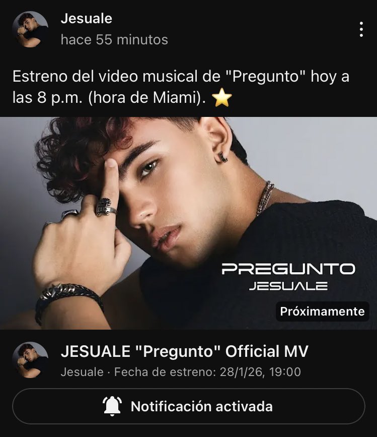 Jesuale_Stars_'s tweet photo. ⭐️[YouTube]⭐️

Jesuale hizo su primera publicación en su canal de YouTube, anunciando su vídeo musical.
Estamos a tan solo dos horas! 🤩 https://t.co/YqAdvGFooh
