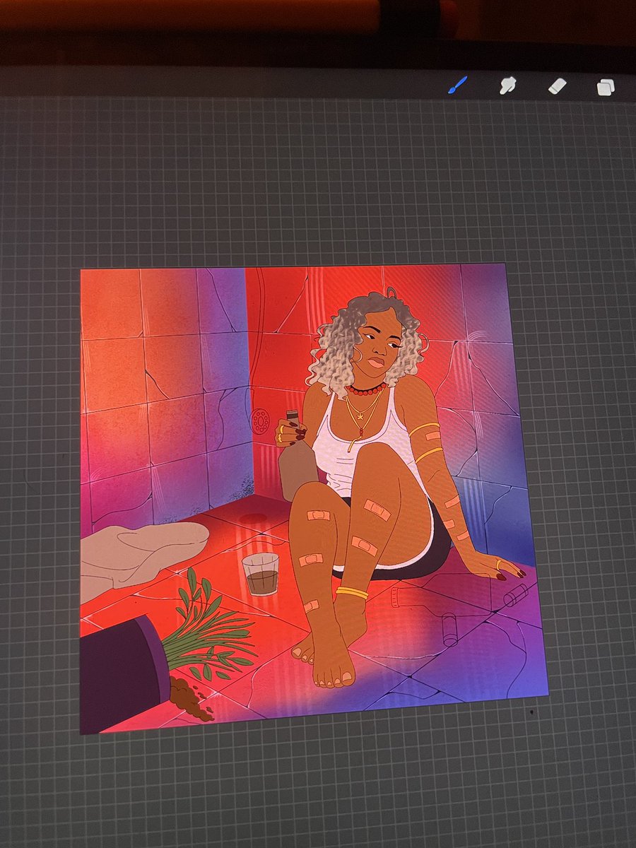 Lately I’ve been drawing more. “I think I miss my wife”