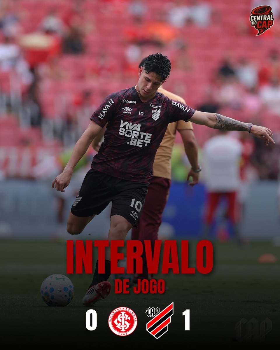 CentraldoCapz's tweet photo. Com gol de Mendoza abrindo o placar o Furacão vai vencendo o Internacional no Beira-rio!
PRA CIMA, ATHLETICO! 🌪️🌪️
#Athletico #CampeonatoBrasileiro #INTxCAP https://t.co/c9Kux04ukW
