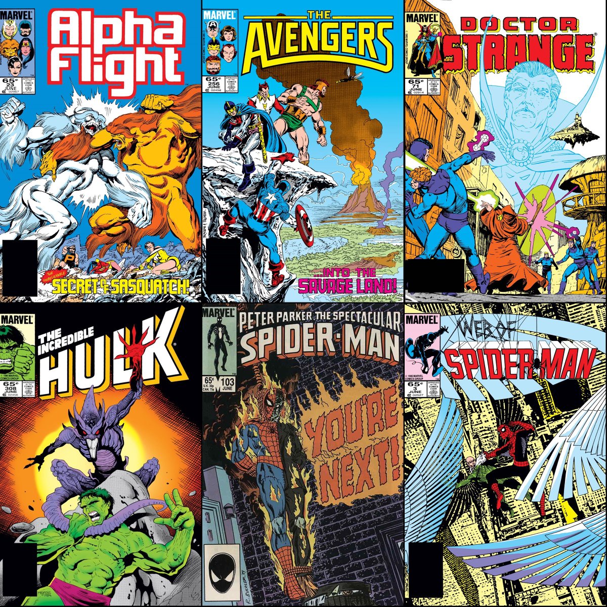 Marvel Comics that were on sale with cover dates of June 1985.