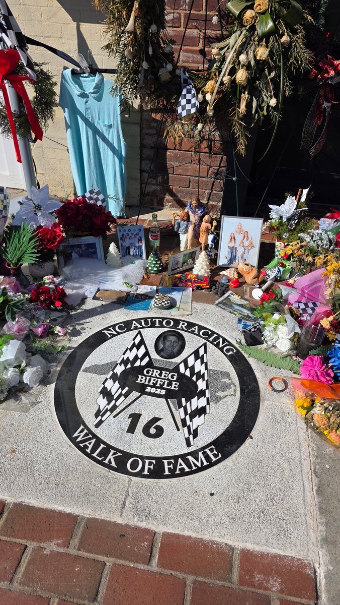In October I watched Greg Biffle and his family stand in front of this plaque as he was inducted into the NCARHOF. Today it's a silent memorial.