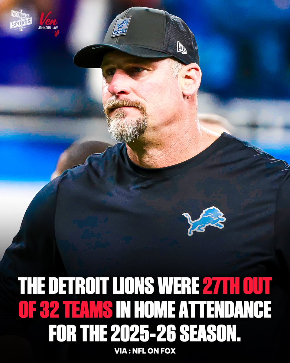 woodwardsports's tweet image. The Detroit Lions were towards the bottom of the NFL in total home attendance this season 😬

H/T : @NFLonFOX
