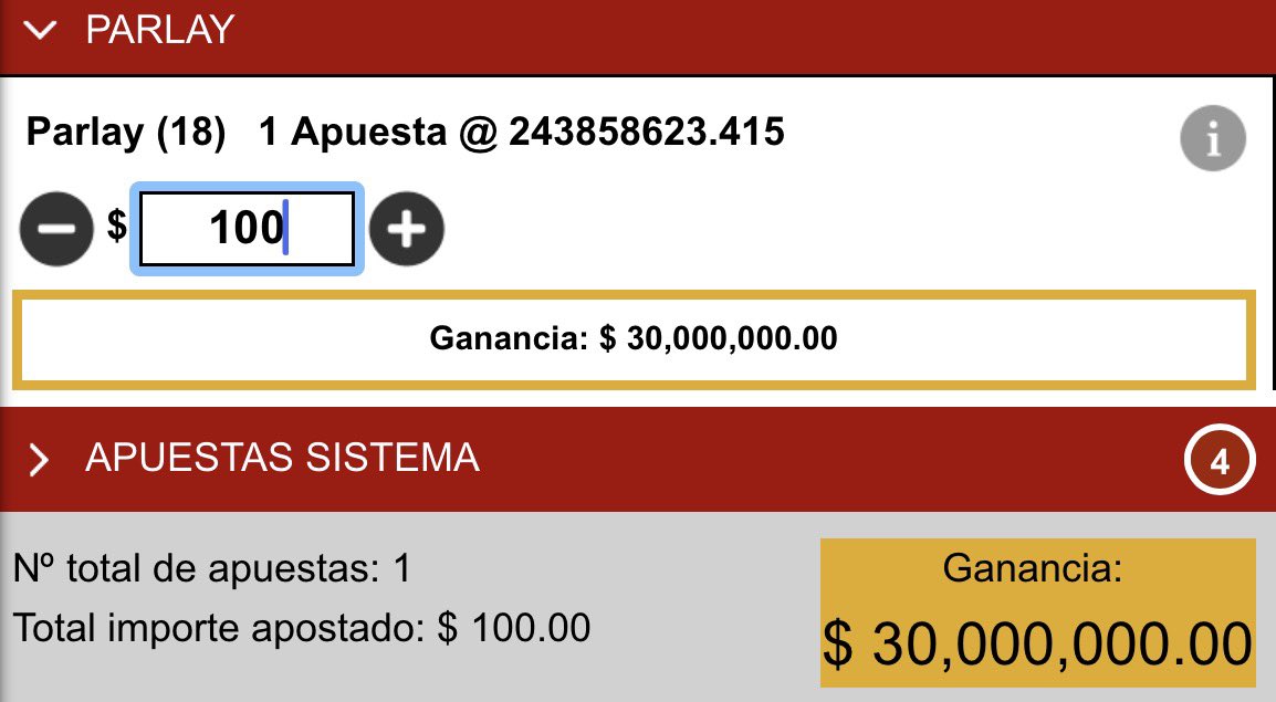 TE SOBRAN $100 PESOS PUES MAÑANA PUEDES TENER 30 MILLONES🎰🔥

Tus cien pesos se van a convertir en 30 millones con el parlay de los 18 partidos de Europa League y te lo voy a regalar si dejas tu ❤️y🔁 comenta listo para que te lo mande claro solo si me sigues 👀‼️