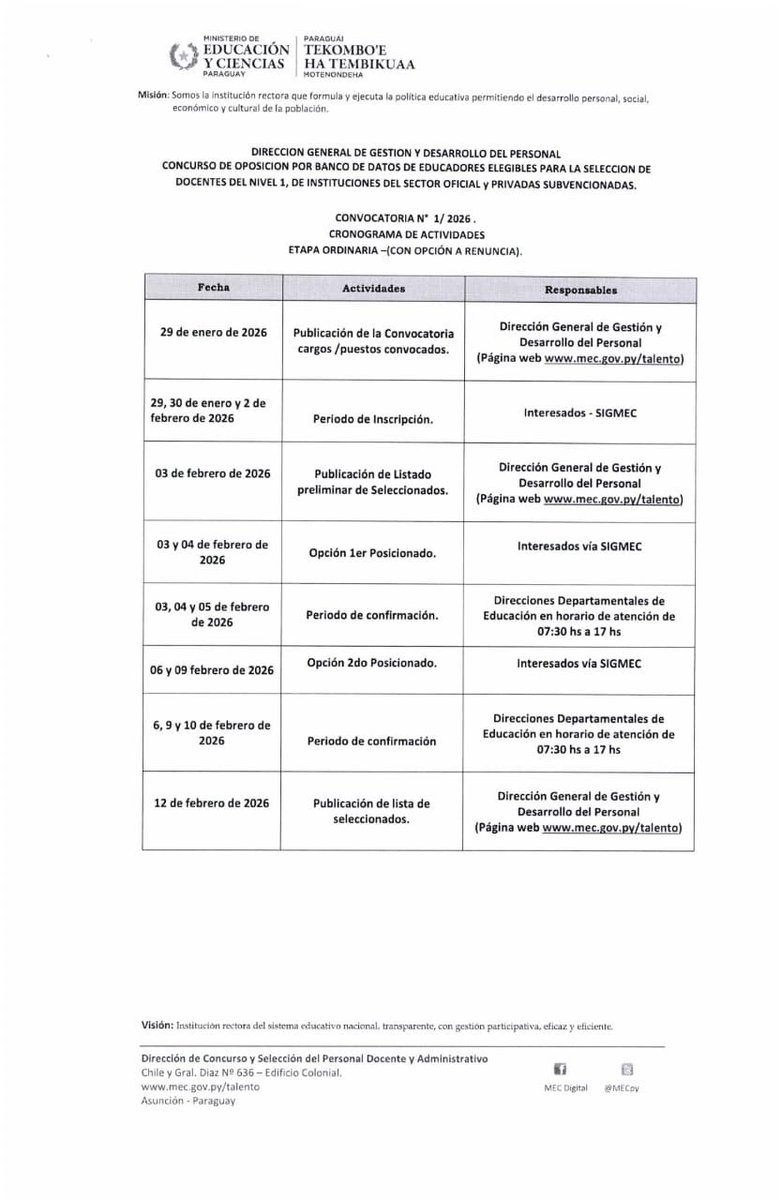 LaprofeCindy's tweet photo. Primeras dos convocatorias del año. Nivel 1 cargo docente. Requisito: docentes en banco de datos de educadores elegibles.
01 Gestión oficial.  02 IE CEP. https://t.co/FKNy4Cqcql