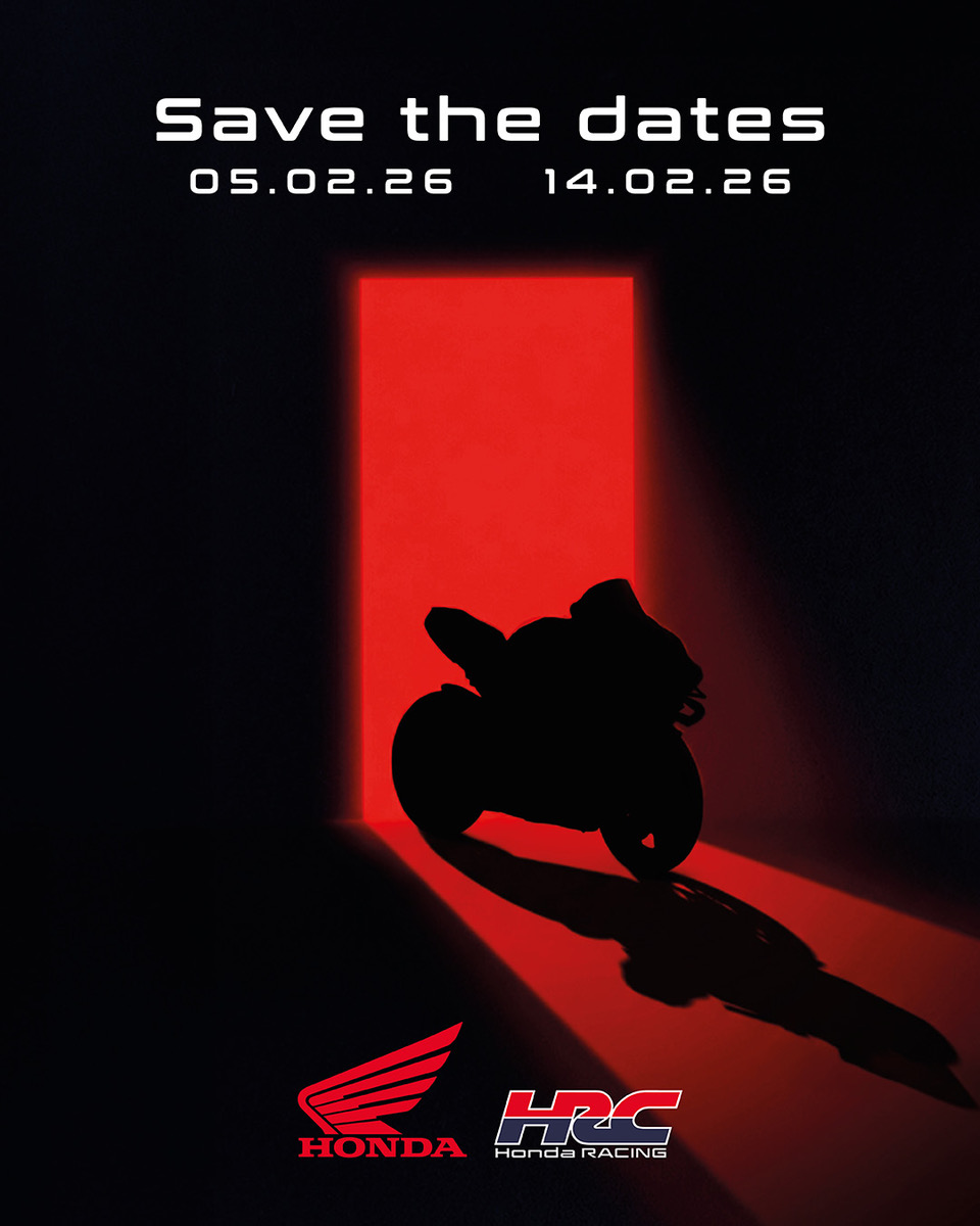 Save the Dates for the Honda HRC Online Launch!

📅 5 February – Bike Unveiling
Discover the stunning 2026 Honda HRC CBR1000RR-R livery

📅 14 February – Meet the Team
The riders. The team. The vision.

#Honda #WSBK