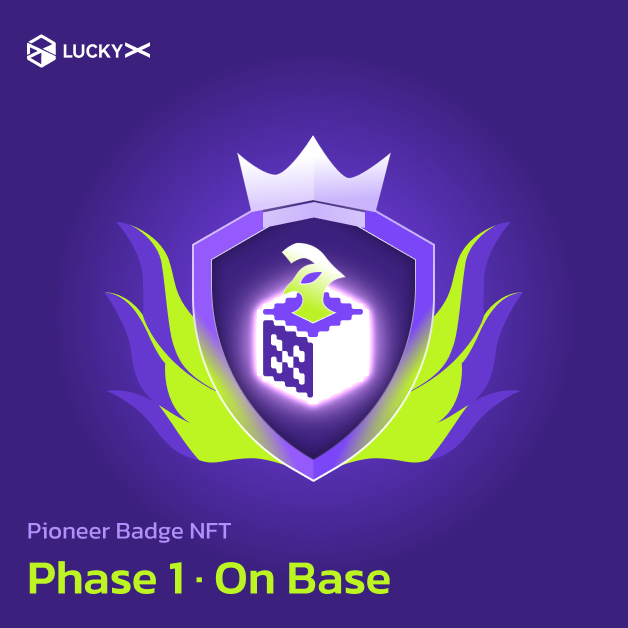 luckyx_game's tweet image. Phase 1 Pioneer Badge NFT mint is now live on Base.

🕒 Mint Period:
January 29, 2026 — 02:30 UTC
to
February 13, 2026 — 00:00:00 UTC

This NFT serves as an on-chain access badge for Phase 1 reward pools and airdrop-related activities.

Minting is available directly in the DApp…