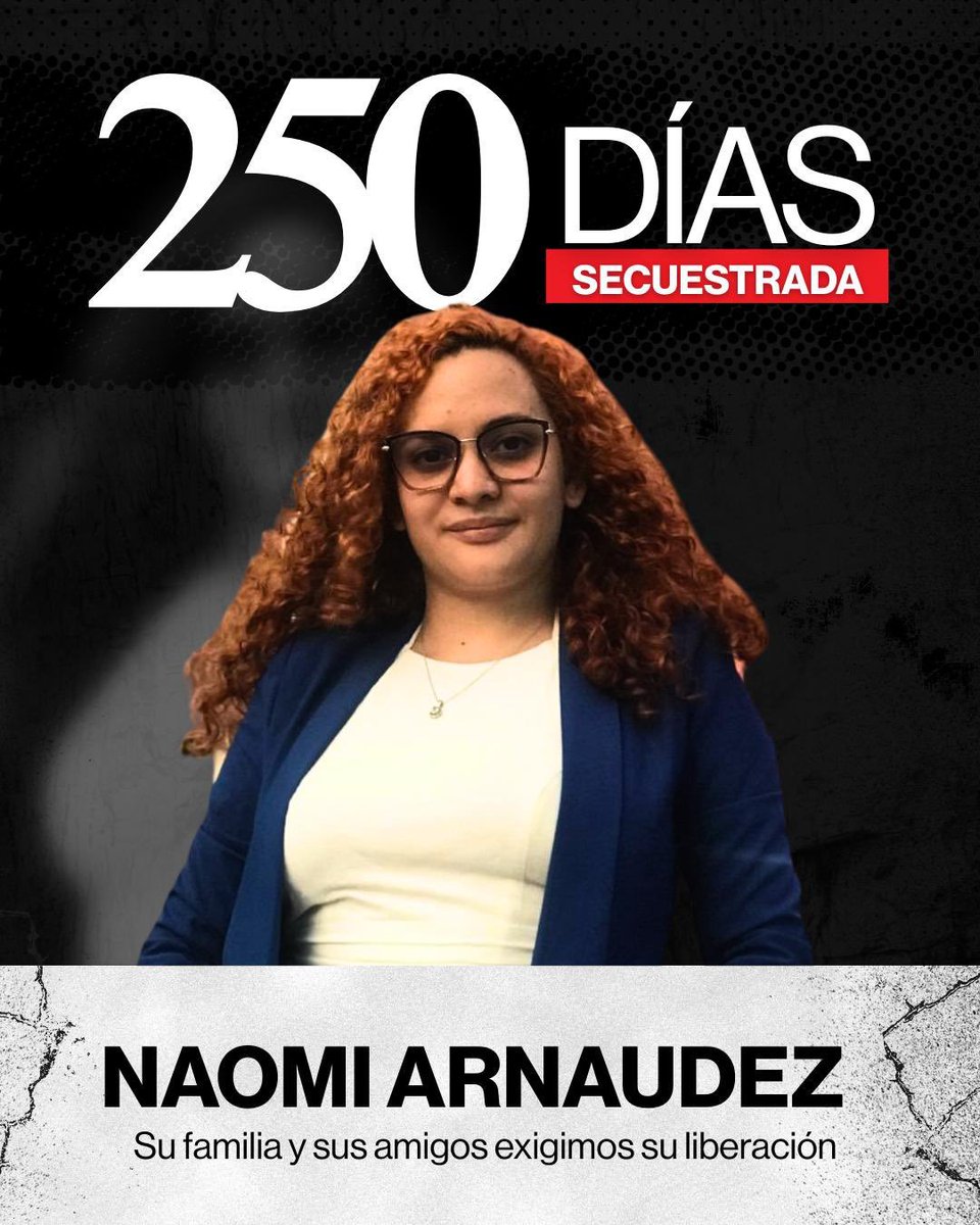#28Ene | La tolda política <a href="/VoluntadPopular/">Voluntad Popular</a> denunció que la defensora de los derechos de la mujer Naomi Arnaudez cumplió 250 días detenida. 

“Detenida arbitrariamente, sin orden judicial, por un régimen que persigue a quienes defienden derechos y alzan la voz”, indicó la