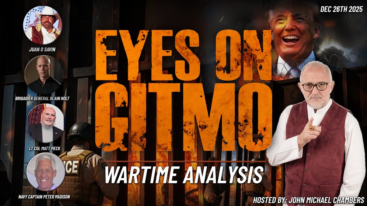 Frontline Dispatch: Military Insiders Confirm the Great Unraveling

John Michael Chambers assembles a panel of top-tier military brass and insiders for a confirmed battlefield update: the Republic is being reclaimed in real-time.

MASS ARRESTS are accelerating; high-profile