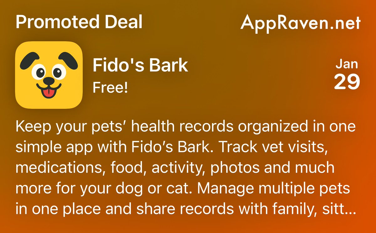 AppRaven: Apps Gone Free tweet media