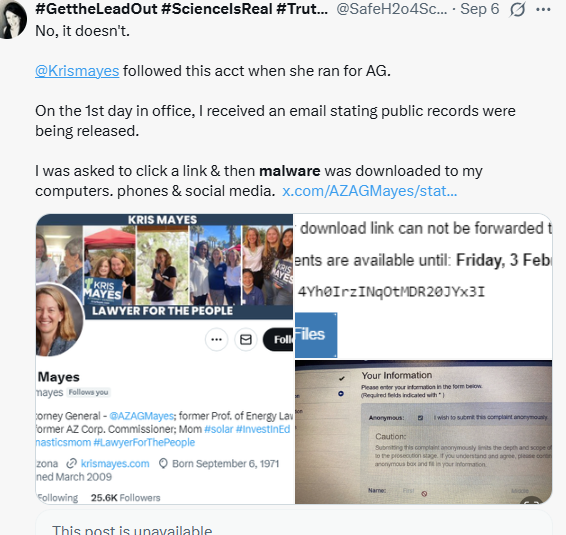 #GettheLeadOut #ScienceIsReal #TruthMatters tweet media