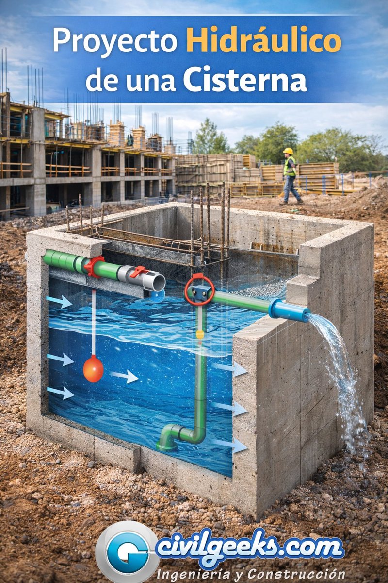 CivilGeeks's tweet image. 📐 Proyecto hidráulico de una cisterna de 20 m³, aplicado y explicado.

👉 𝙍𝙚𝙫𝙞𝙨𝙖𝙧 𝙚𝙡 𝙥𝙧𝙤𝙮𝙚𝙘𝙩𝙤:
🔗 civilgeeks.com//?p=50244

#Hidraulica #Cisternas #AguaPotable #IngenieriaSanitaria #CivilGeeks