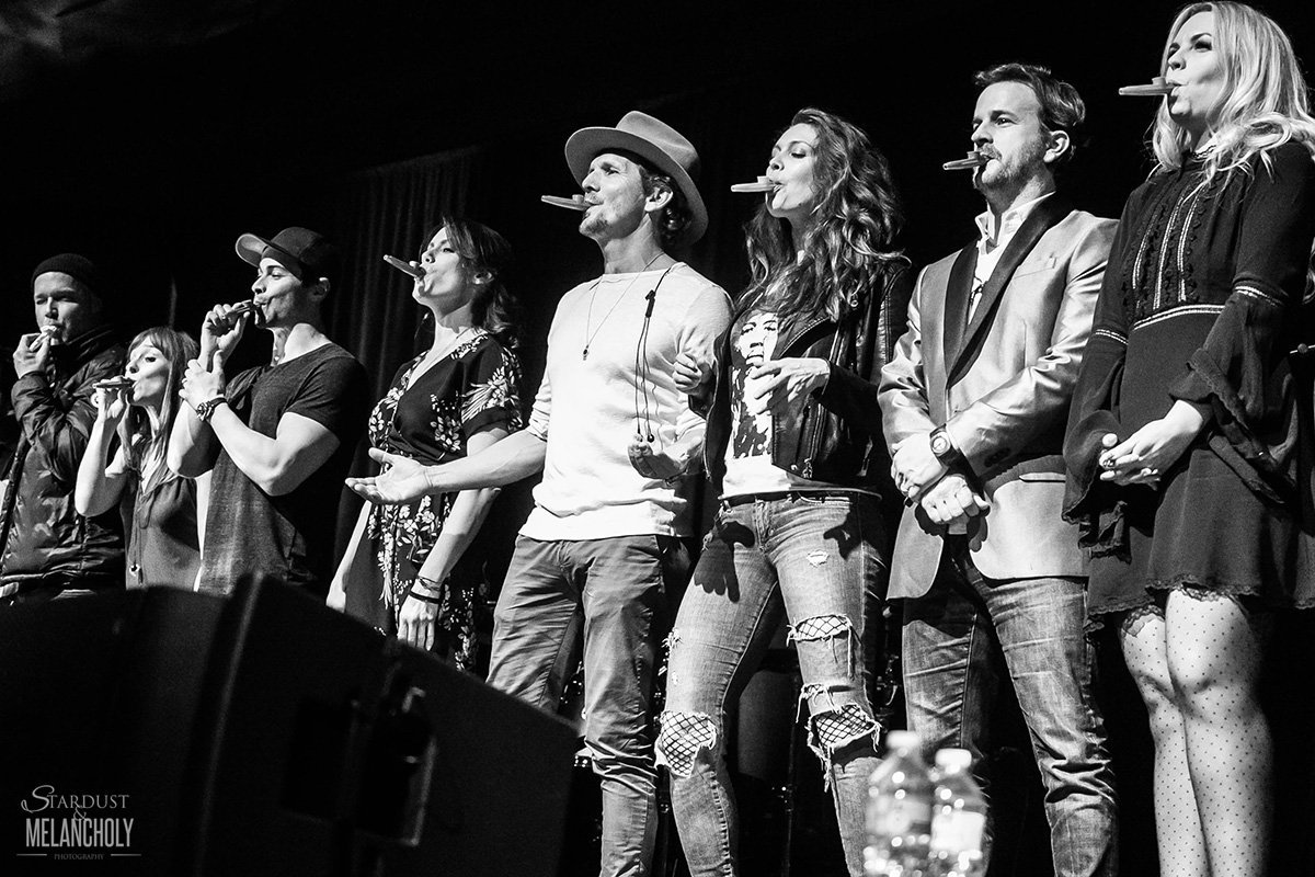 rsjrfanworld's tweet image. For #NationalKazooDay, the OG of con photography, @MelancholyPhoto, shoots #Medicated ~ featuring @dicksp8jr looking debonair in an evening jacket, and @AlainaHuffman excuding rockstar cool ,  as part of @LoudenSwain1's kazoo orchestra for #SPNVegas, 2017.