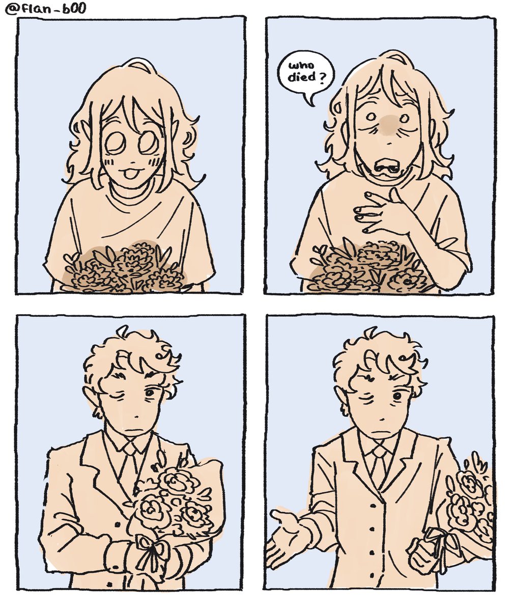 Flan_b00's tweet image. second failed attempt to confess his feelings