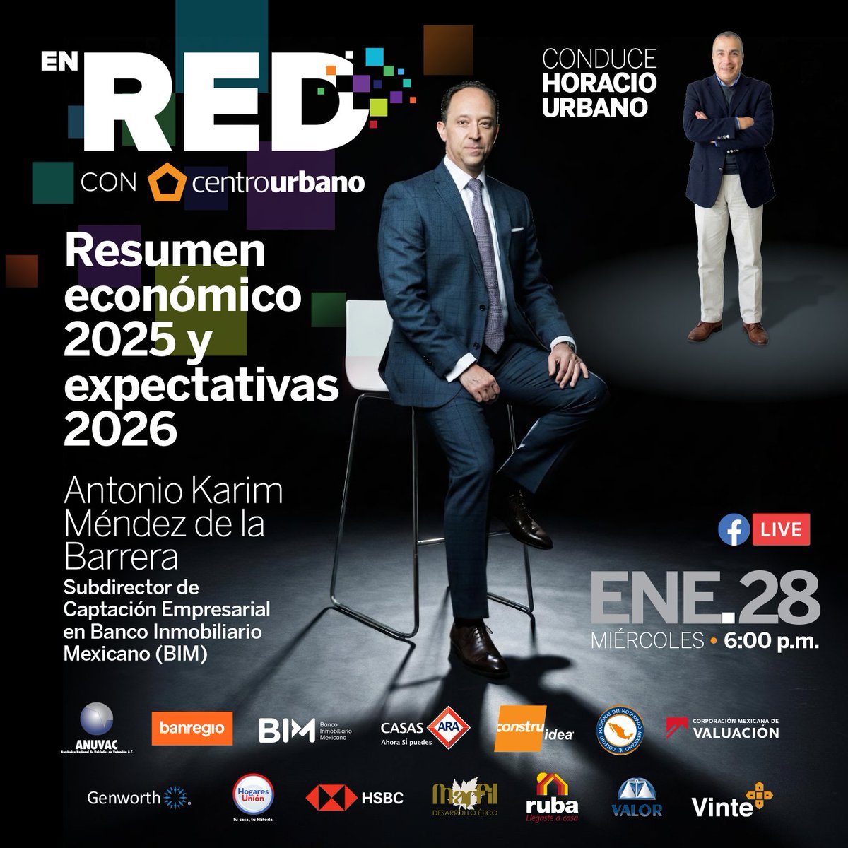 📊 ¿Cómo cerró 2025 y qué expectativas hay para 2026?

Acompáñanos en #EnRedConCentroUrbano, con Antonio Méndez de la Barrera (<a href="/bimbanco/">BIM Banco</a>), para analizar lo que viene para el financiamiento inmobiliario

¡Estamos por comenzar!
🕐 18:00 hrs
📹 Conéctate 👉🏻 ow.ly/mfn350Y46wt