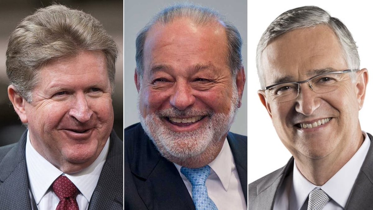 #AltoALaDesigualdad
#AltoALaDesigualdad estos son los más ricos en México y no hay recursos para habilitar los hospitales públicos así es el poder de estos señores y Morena les facilita su dinero, al exentarlos de impuestos. 
#AltoALaDesigusldad