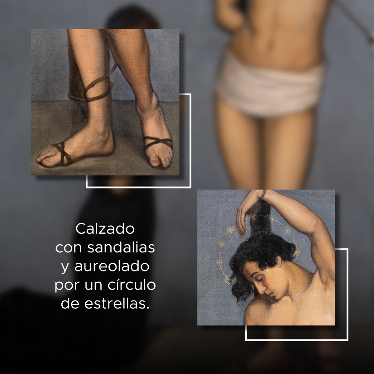 MUNALmx's tweet photo. Detente a mirar una obra donde la fe y el cuerpo dialogan.

En esta poderosa versión del martirio de San Sebastián, Ángel Zárraga replantea un tema clásico desde una sensibilidad modernista: un joven semidesnudo, herido y aureolado por estrellas, contrasta con la figura severa y enlutada de una mujer que se arrodilla a sus pies. La escena intensifica el diálogo entre la religiosidad y el erotismo.

Visítala en nuestras salas del primer piso
Martes a domingo, 10 a 18 h
Entrada: 95 pesos | Domingos, entrada libre
