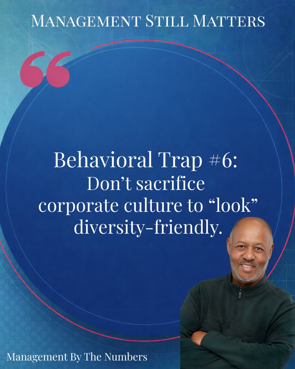 Behavioral Trap #6: Neglecting corporate culture (in favor of ethnic culture).
“In an effort to be seen as diversity friendly, you may be tempted to relax the requirements of your corporate culture to appear to be sensitive to the ethnic culture of others.”
