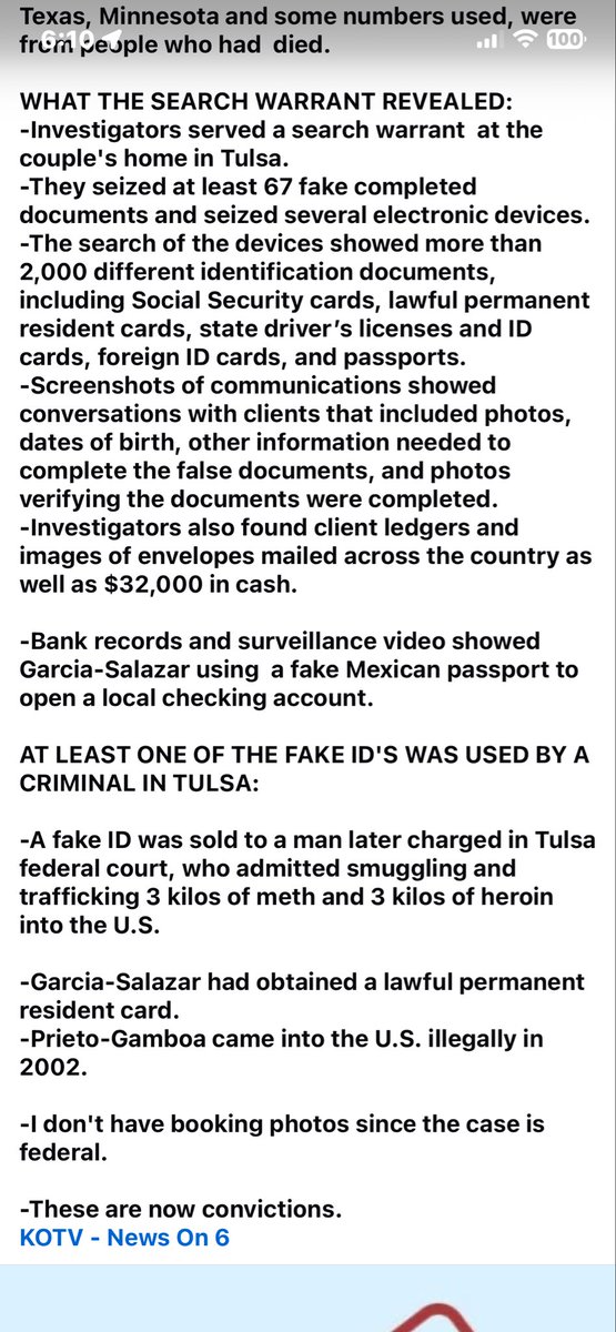 A couple from Mexico arrested for making &amp; selling fake id’s and documents. In podunk Oklahoma.