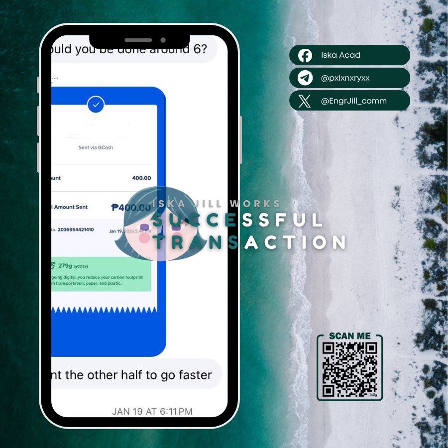 𝐓𝐡𝐚𝐧𝐤 𝐲𝐨𝐮 𝐟𝐨𝐫 𝐓𝐫𝐮𝐬𝐭𝐢𝐧𝐠 𝐄𝐧𝐠𝐫. 𝐈𝐬𝐤𝐚!

:784/n

Portfolio: bit.ly/EngrIskaJill-C…

Feel free to reach out through my socials below :

📍 𝐗 (𝐓𝐰𝐢𝐭𝐭𝐞𝐫):  <a href="/EngrJill_comm/">Jill Works Commissioner l Researcher</a>
📍 𝐓𝐞𝐥𝐞𝐠𝐫𝐚𝐦:  @pxlxnxrvx
📍 𝐅𝐚𝐜𝐞𝐛𝐨𝐨𝐤: Iska Acad

lf commissioner