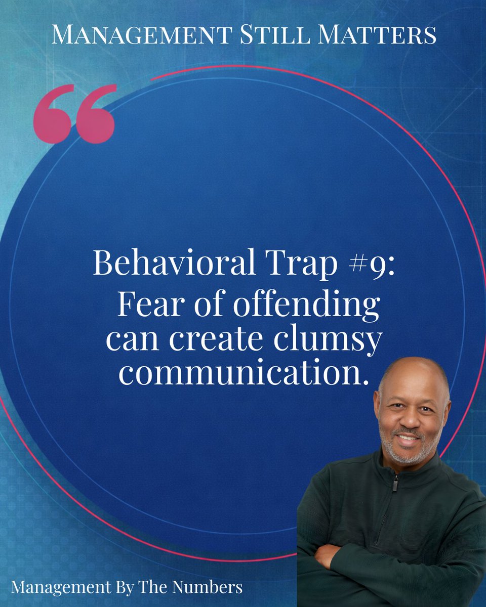 Behavioral Trap #9: Clumsy communications. “That nagging discomfort when u meet someone different from u can cause ur communication to be clumsy. U r so concerned that u will offend, say the wrong thing, or accidentally disrespect that ur flow of communication becomes stilted.”