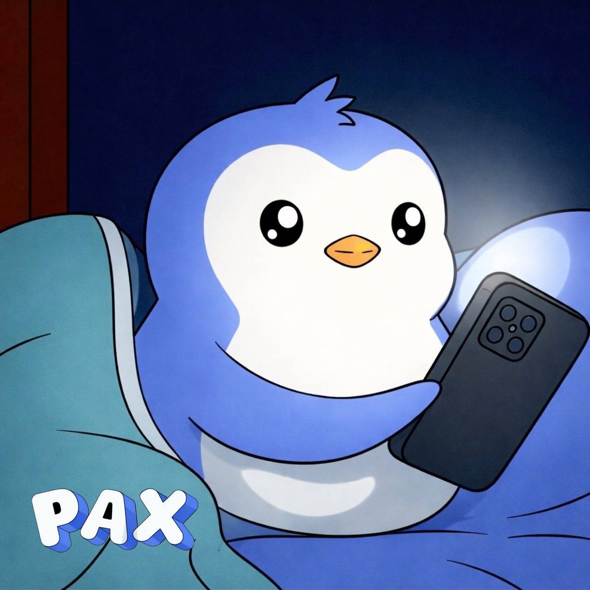 paxonsol's tweet image. $PAX is under the blanket plotting the next 100x 🐧🛏️📈👀🔥