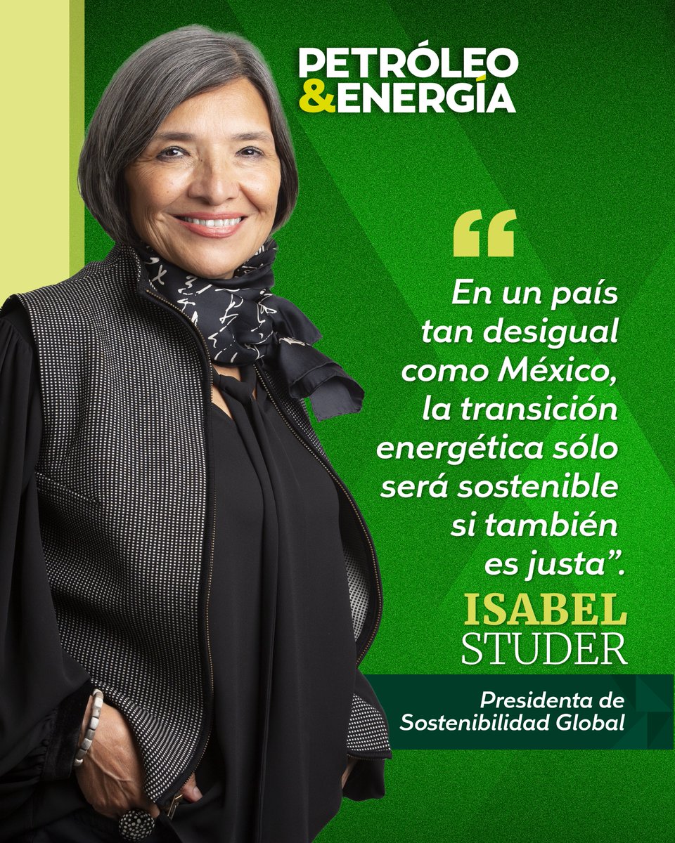 petroleoenergia's tweet photo. 👉Isable Studer (@isastuder), presidenta de @SostGlobalMX  y editora invitada de la edición “México 2030” de Petróleo y Energía.

https://t.co/g3wiNBwnUu https://t.co/UkJ8YLdB8K