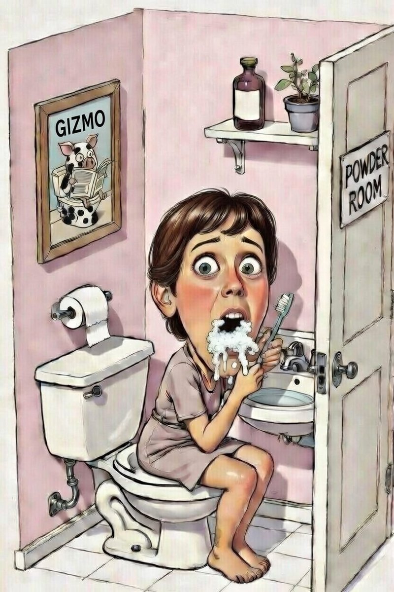 Johnnypatriot26's tweet image. 🚽🪥 Welcome to the Flush 'n' Brush Boudoir – where multitasking legends poop AND brush at the same time! Save minutes, embrace chaos, live your best dual-duty life. Who needs separate rooms when efficiency is THIS sexy? 😏 #FlushNBrushBoudoir   #MultitaskMaster