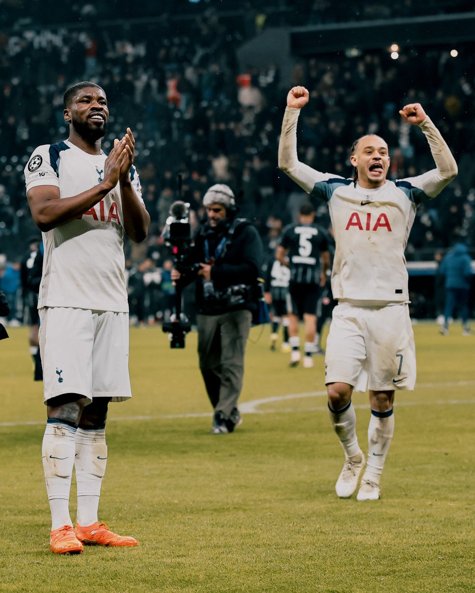 SpursOfficial's tweet image. Thank you for your support in Frankfurt and throughout the league phase, Spurs fans 🤍

Onto the knockouts 👊