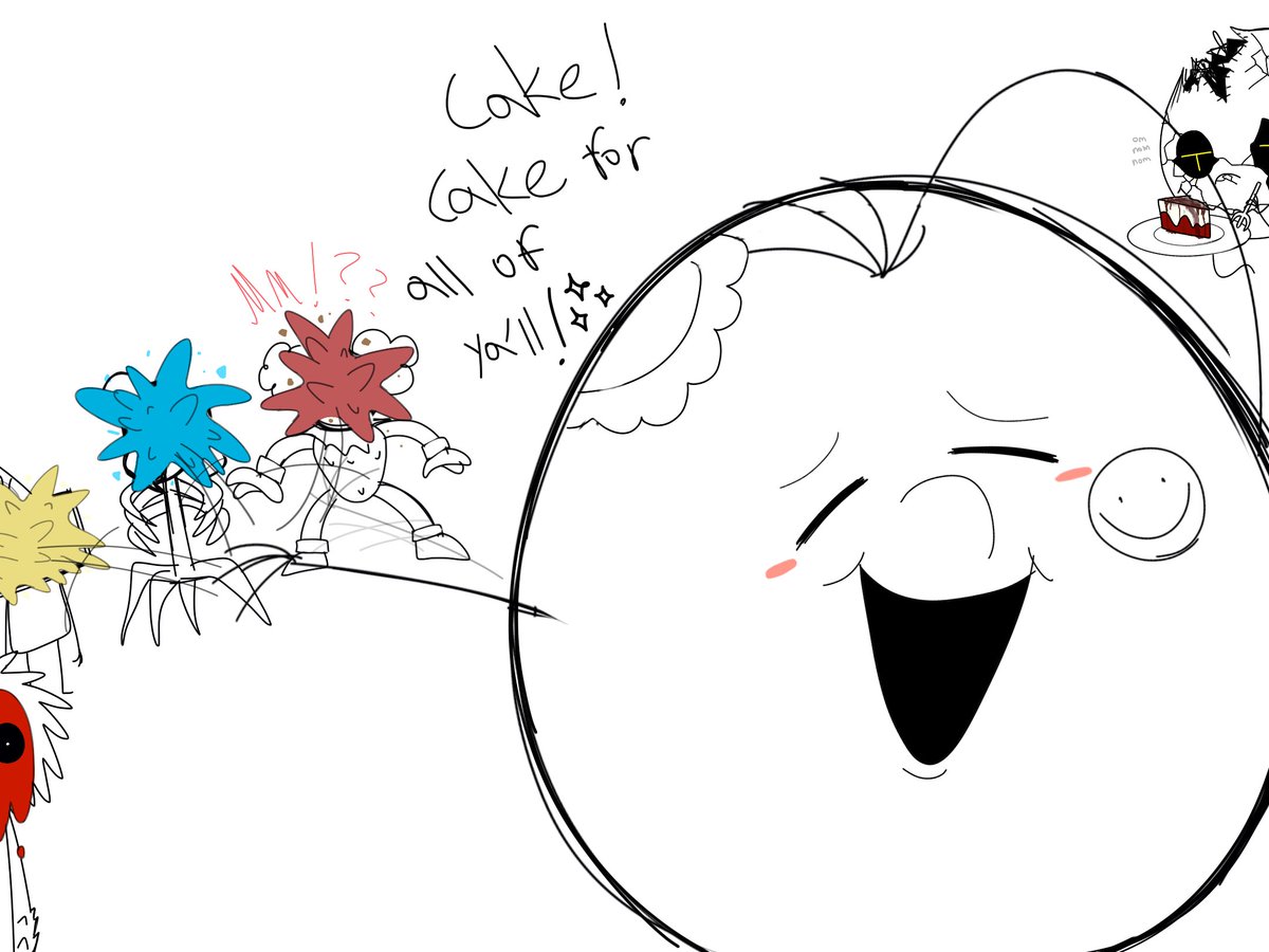 Happyyy 11th to ONAF ✨✨☺️🥚

#artwork #myart #onenightatflumptys #onaf #flumptybumpty #goldenflumpty #birthdayboyblam #eyesaur #theredman #grunkfusstheclown #thebeaver