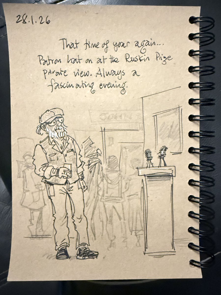 GaryScribbler's tweet image. Another fantastic evening at the #johnruskinprize  private view. As a Big Draw patron it’s my honour to be invited each year. Such wonderfully diverse creations. The Big Draw is an amazing charity and very close to my heart. #doodleaday