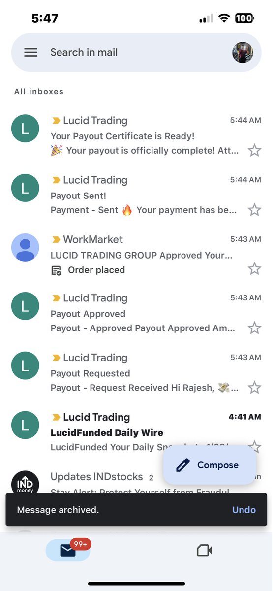 DevRajfx's tweet photo. Damn Lucid  🤯🤯 @TradingLucid  

I just requested 2nd  payout On 5:43 Am. 
&amp;
it’s Approved and Money Sent To Workmarket Account Within 1 minute 🔥🔥

Great job Guys @ajtradinglucid ❤️
#propfirmmedia https://t.co/TXRLaWEXW4