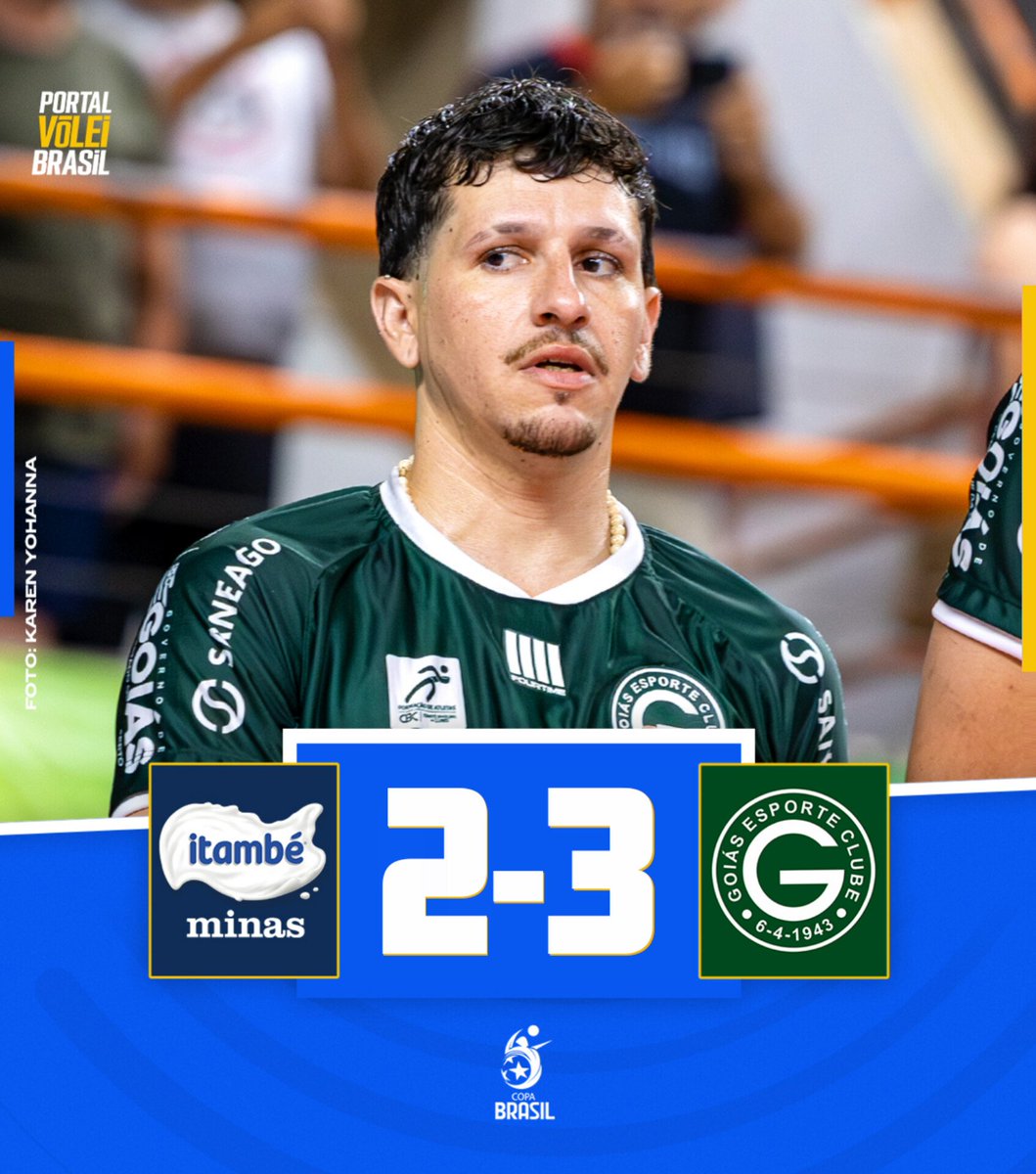 ✅ FIM DE JOGO!

🏐 🔵 ITAMBÉ MINAS 2x3 SANEAGO GOIÁS 🟢
➡️ (23x25, 26x24, 19x25, 25x17, 13x15)
🏆 Copa Brasil Masculina | Quartas de Final