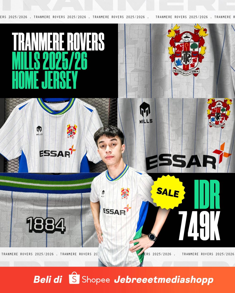 jmtv_id's tweet photo. Jersey Tranmere Rovers Home 2025/2026 by Mills bisa JMTeam beli di JMTV!

Berikut link pembeliannya:
https://t.co/zOwUS2nins

Buruan ya, siapa cepat dia dapat ☺️ https://t.co/zMDpOZNhvm